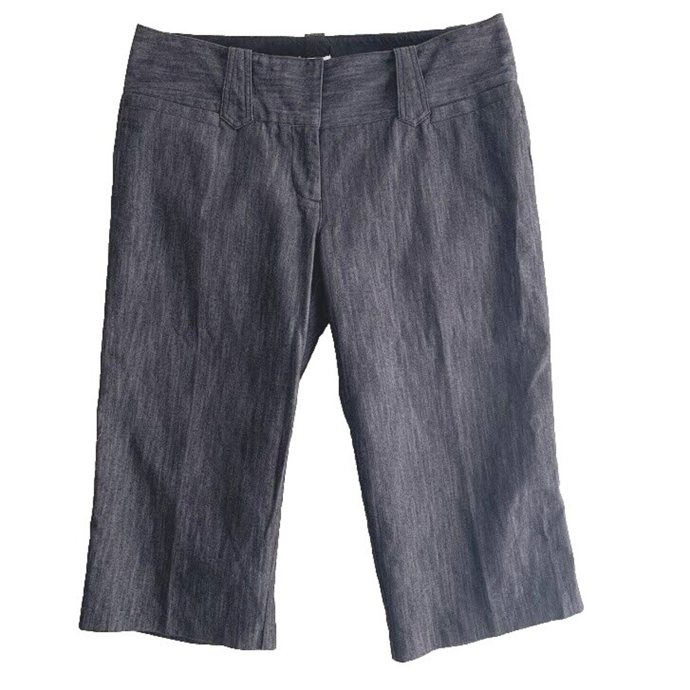 Studio Y Womens Size 9/10 Cropped Capri Pants Chino Straight Leg Dark Gray